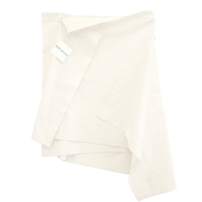 ISSEY MIYAKE イッセイミヤケ スカート IM53FJ034 COLLAPSING SCULPTURE ストレッチ 変形 スカート オフホワイト系【極上美品】【中古】