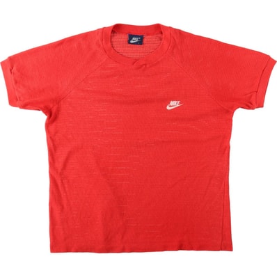 古着 80年代 ナイキ NIKE 紺タグ メッシュ ロゴプリントTシャツ レディースL相当 ヴィンテージ/eaa655180