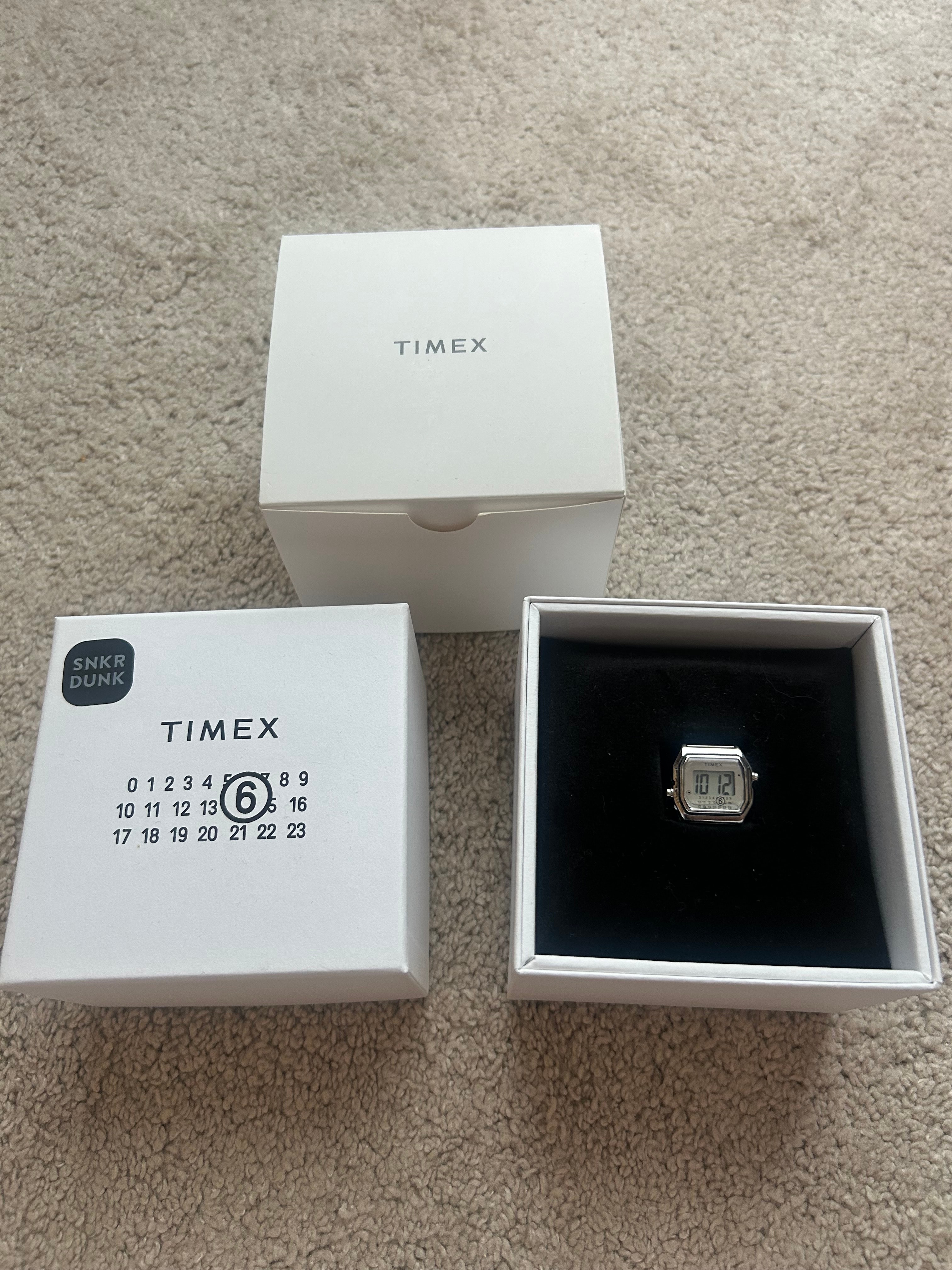 TIMEX x MM6 Maison Margiela T80 Ring Watch "Silver"