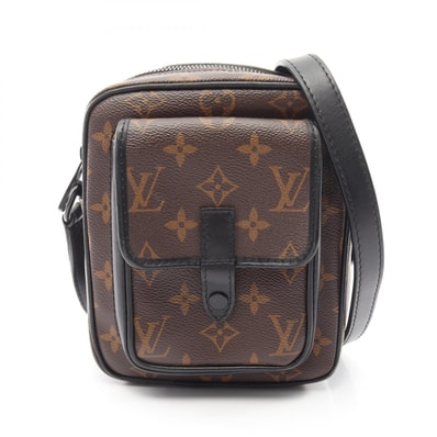 ルイ・ヴィトン LOUIS VUITTON クリストファー ウエアラブル ウォレット モノグラムマカサー ショルダーバッグ バッグ PVCコーティングキャンバス レザー メンズ ブラウン系 / ブラック系 M69404 【中古】