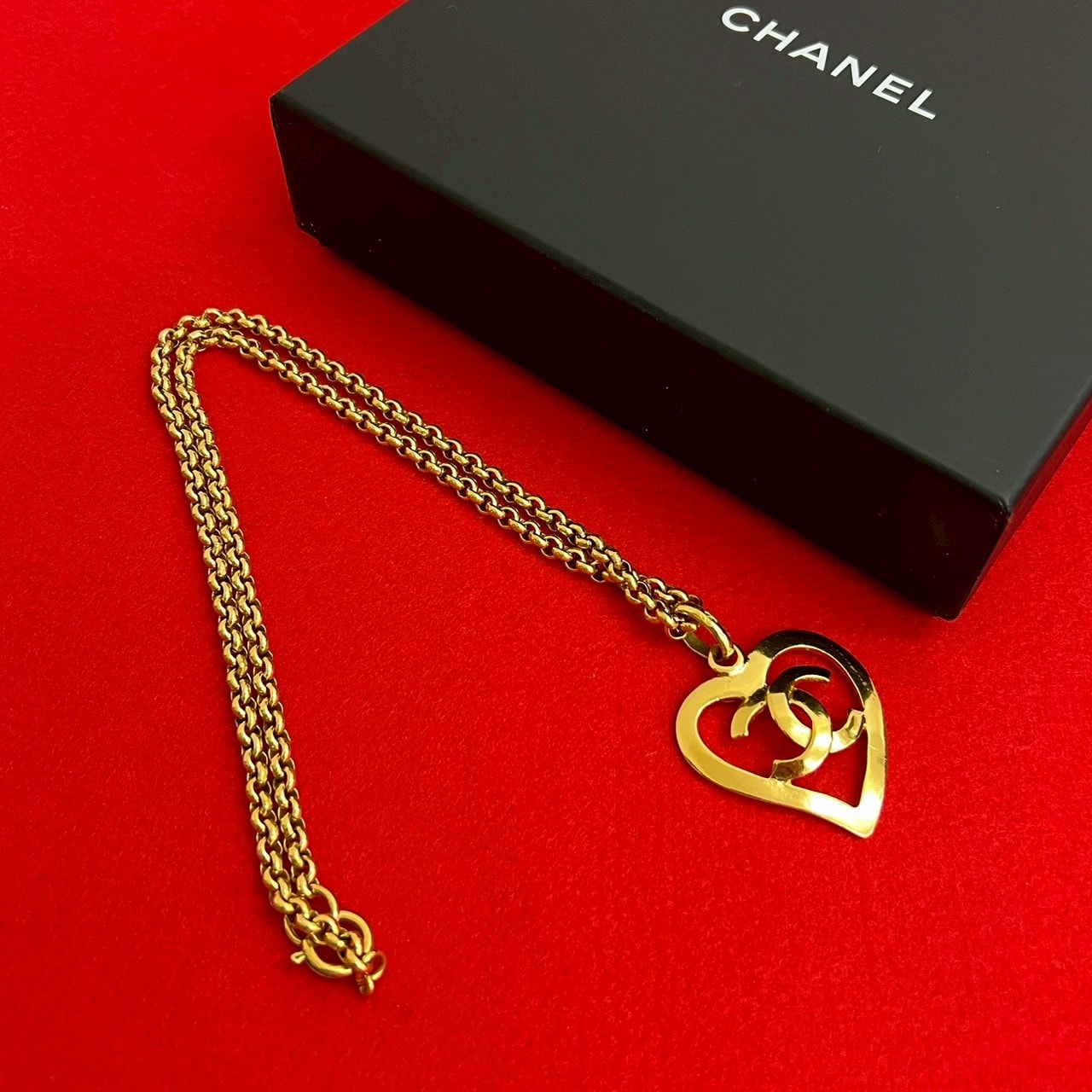 CHANEL シャネル ココマーク ハート GP ネックレス ゴールド
 21985