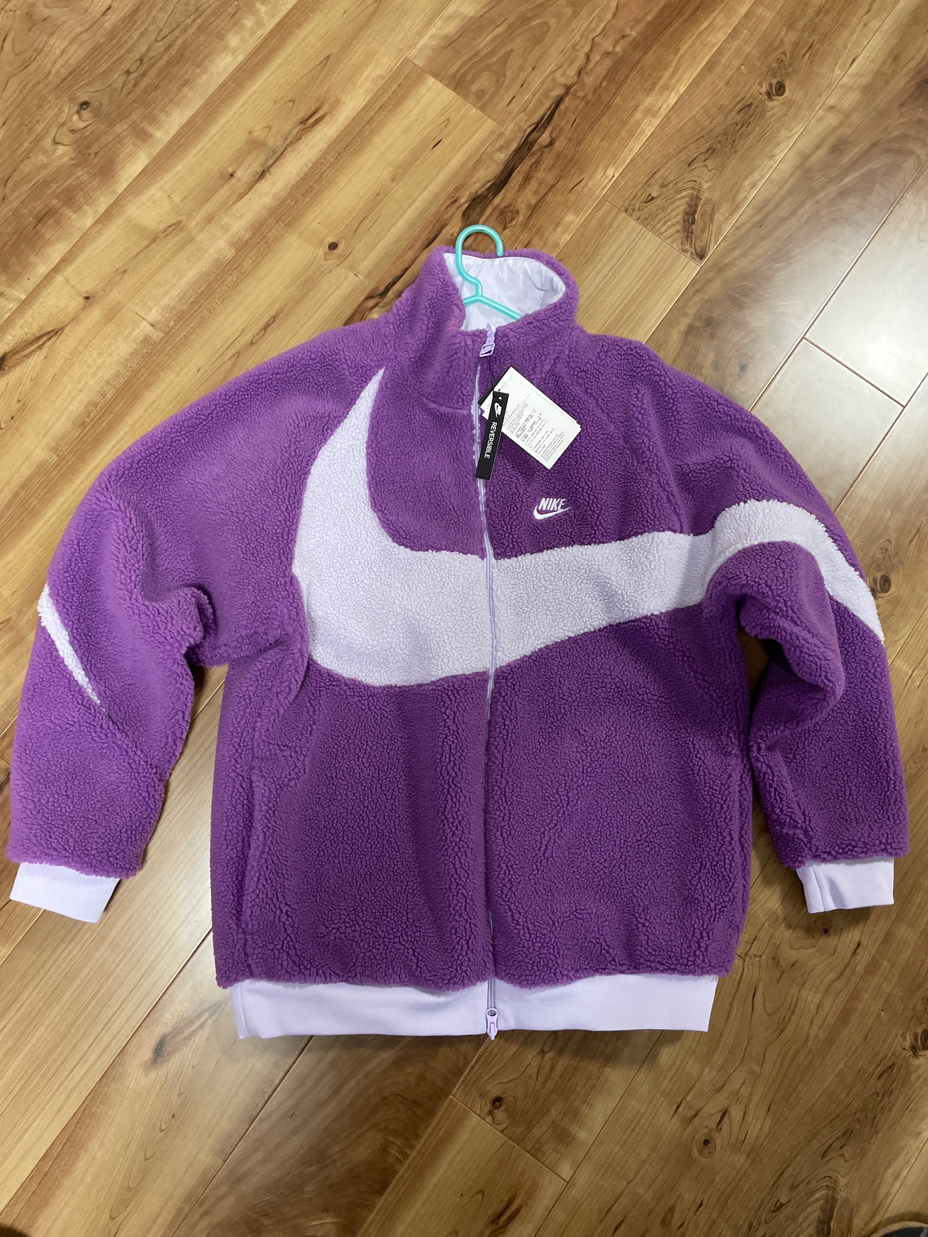 Nike Big Swoosh Reversible Boa Jacket "Purple Nebula/Violet Frost"