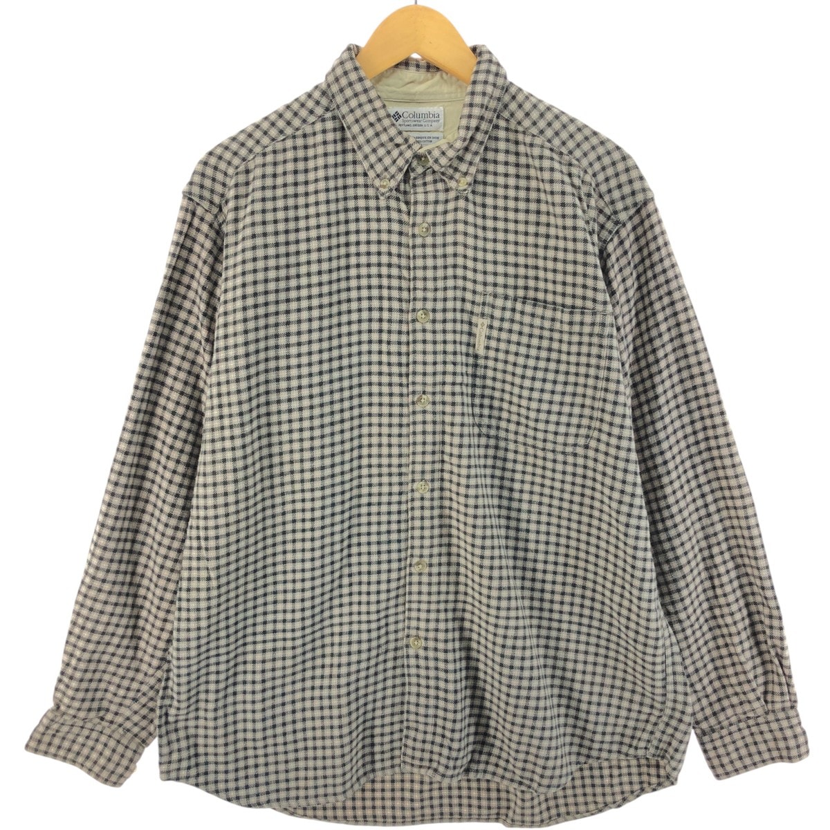 古着 90~00年代 コロンビア Columbia 長袖 ボタンダウン フランネルチェックシャツ メンズL相当/eaa525107