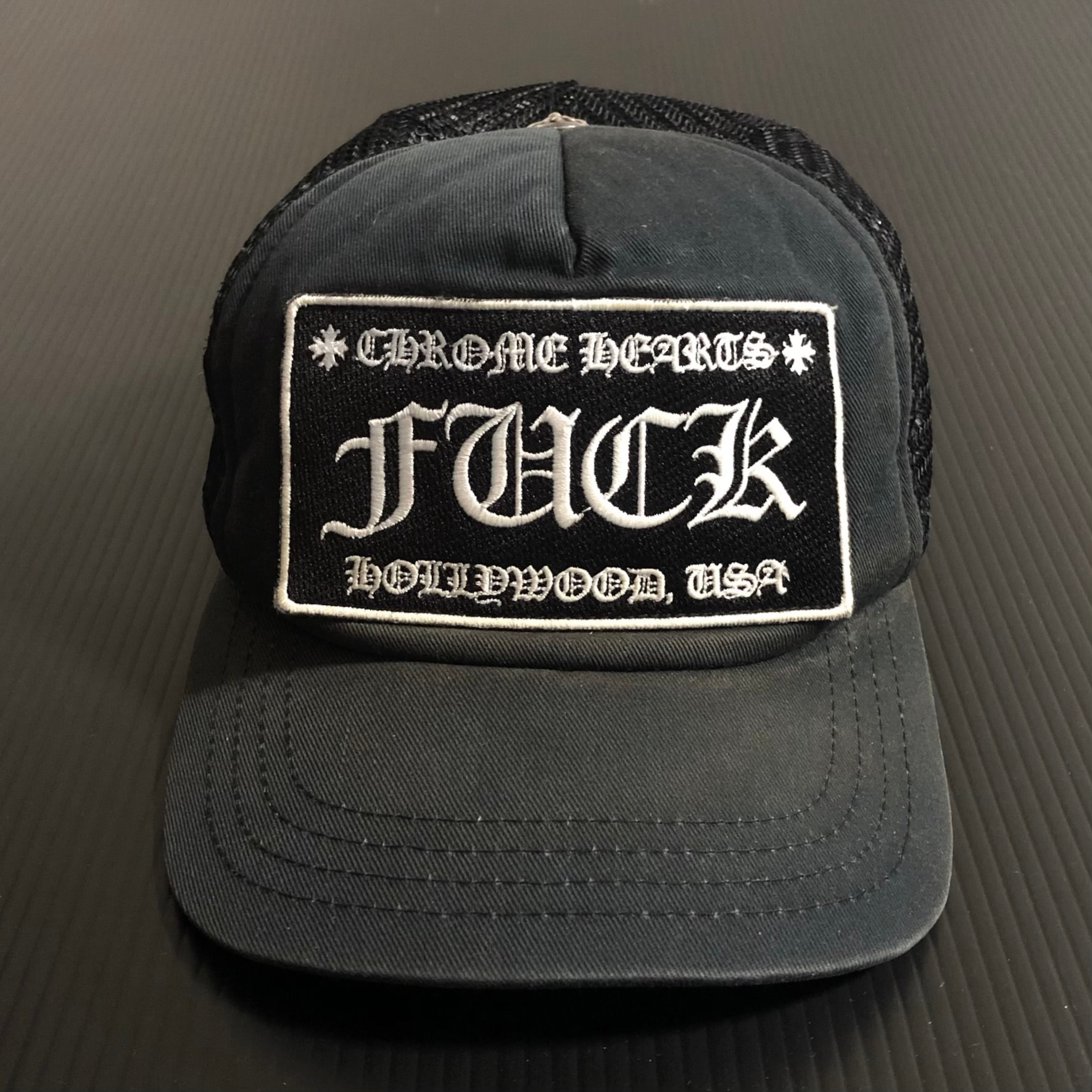 Chrome Hearts Tracker Cap Fuck "Black"