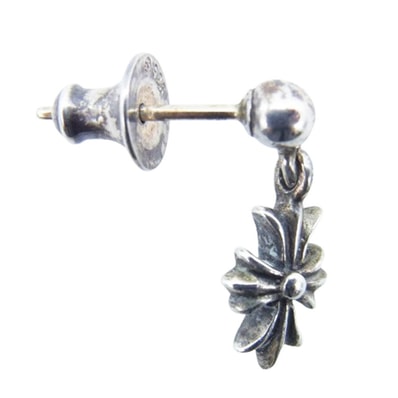 CHROME HEARTS クロムハーツ(原本無) ピアス TINY E DROP タイニーE CHプラス ドロップ ピアス シルバー系【中古】