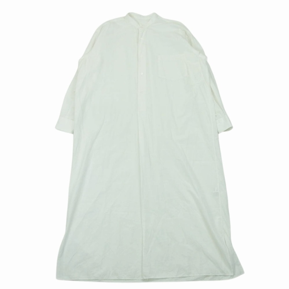 COMOLI コモリ V01-02003 バンドカラー 長袖 プルオーバー シャツ ワンピース オフホワイト系 サイズ表記なし【中古】