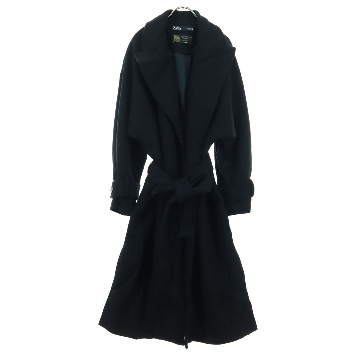 ZARA ザラ 長袖 ガウンコート M ブラック