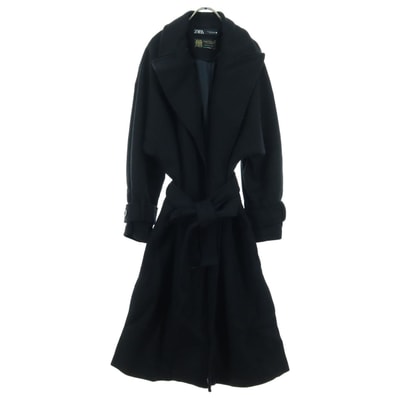 ZARA ザラ 長袖 ガウンコート M ブラック