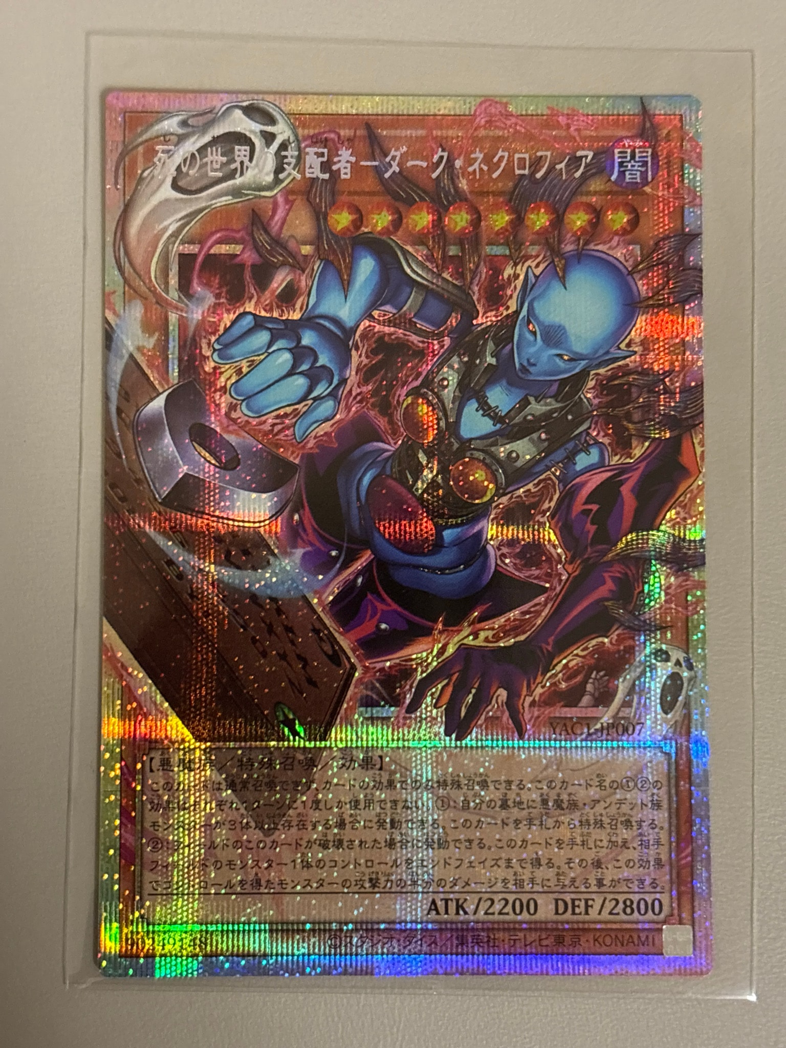 死の世界の支配者-ダーク・ネクロフィア PSE :オーバーフレーム [YAC1-JP007](スペシャルパック「遊☆戯☆王 オリジナル アートワーク コレクション」)