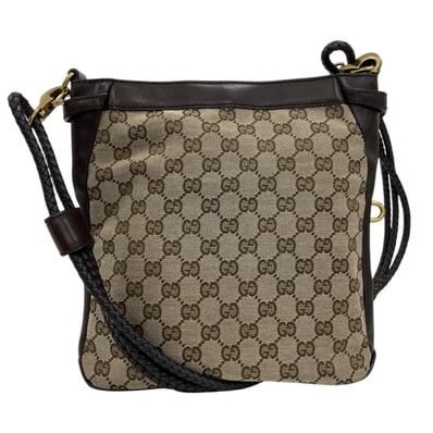 グッチ GGキャンバス ショルダーバッグ GGキャンバス 109106 ベージュ レディース GUCCI 中古