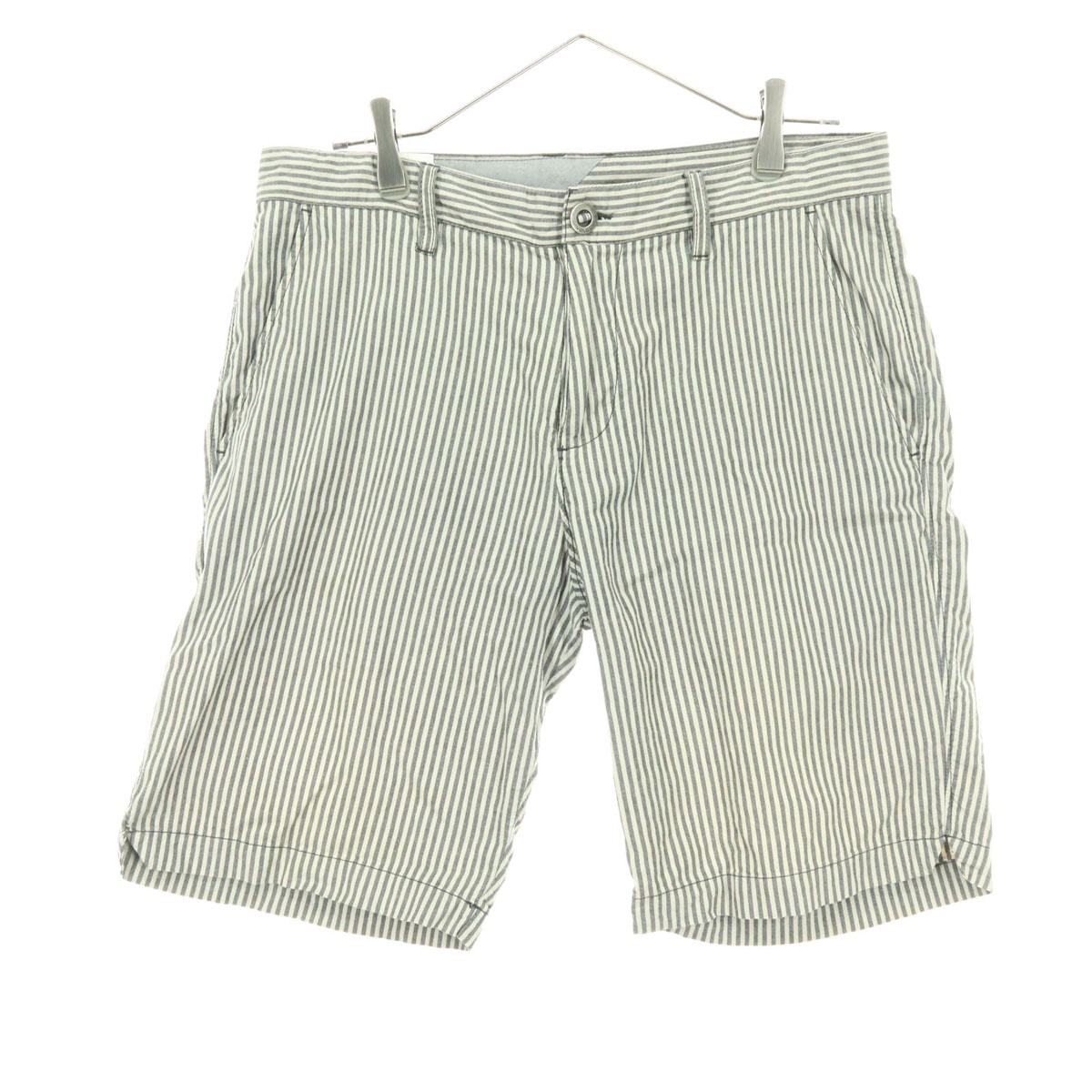 美品 VOLCOM ボルコム ストライプ柄 ショートパンツ w31 グレー系