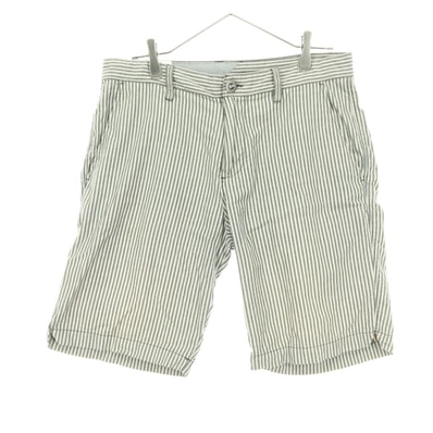美品 VOLCOM ボルコム ストライプ柄 ショートパンツ w31 グレー系