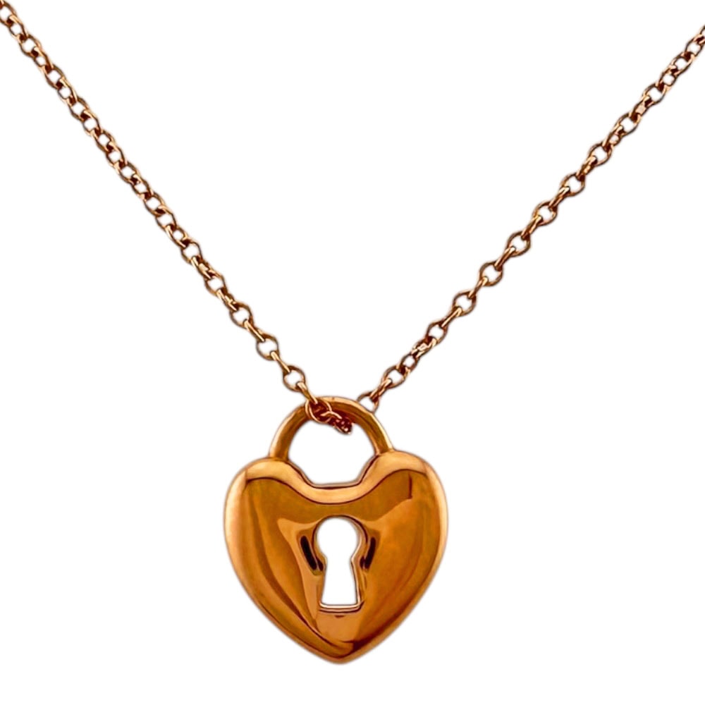 ティファニー ハートロック ネックレス 18金 K18ピンクゴールド レディース TIFFANY&Co. 中古