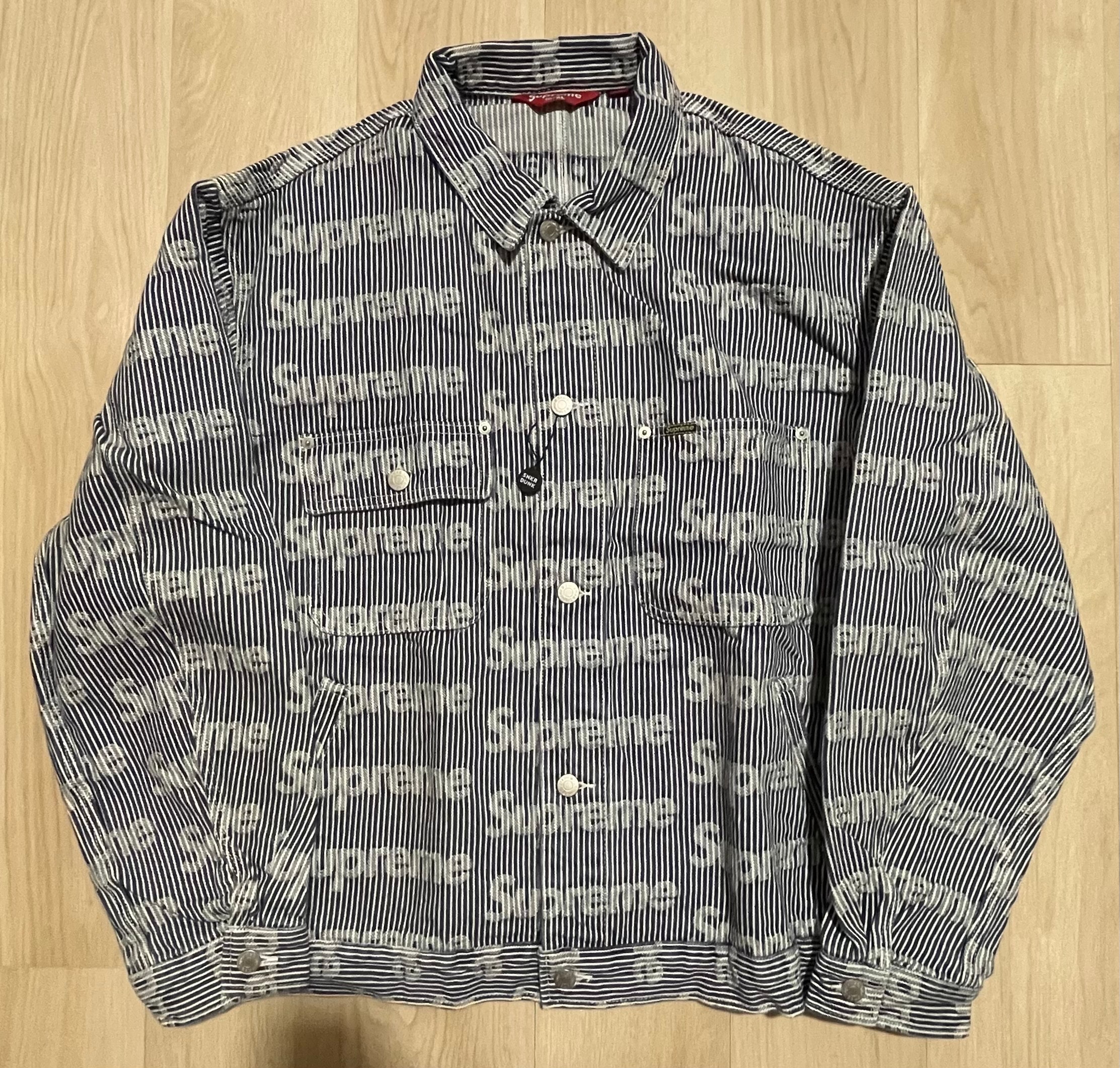 Supreme Denim Chore Trucker Jacket "Stripe"