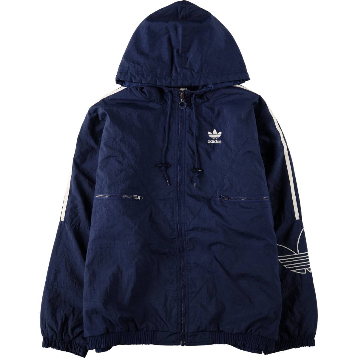 古着 00年代 アディダス adidas 中綿パーカー パファージャケット メンズXL相当/eaa679003