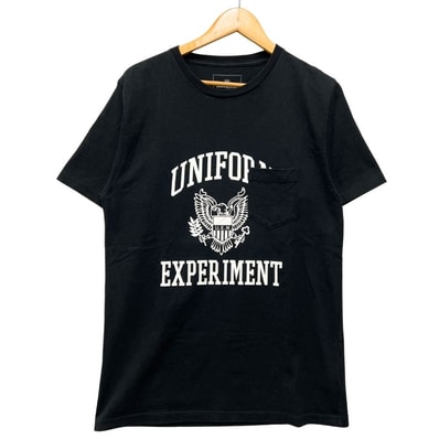 UNIFORM EXPERIMENT ユニフォームエクスペリメント 19SS U.E. NAVY ポケット プリント Tシャツ 54079