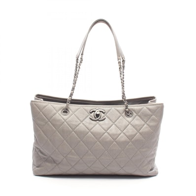 シャネル CHANEL マトラッセ チェーントート アンティークシルバー金具 トートバッグ バッグ キャビアスキン(グレインドカーフ) レディース シルバー系 【中古】