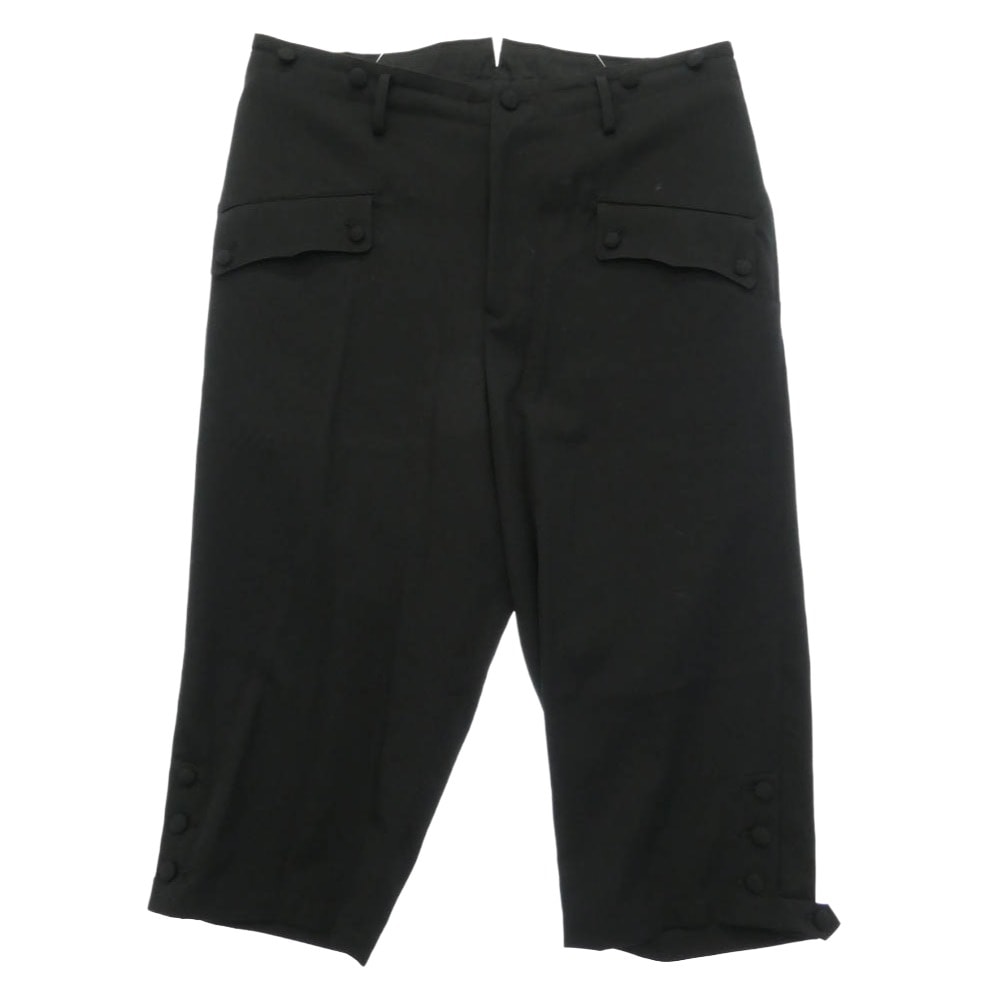 Yohji Yamamoto POUR HOMME ヨウジヤマモトプールオム 26SS HK-P24-100 WOOL GABARDINE HEM SUSPENDER PANTS 100番ウールギャバジン ヘム サスペンダー パンツ 3【美品】【中古】