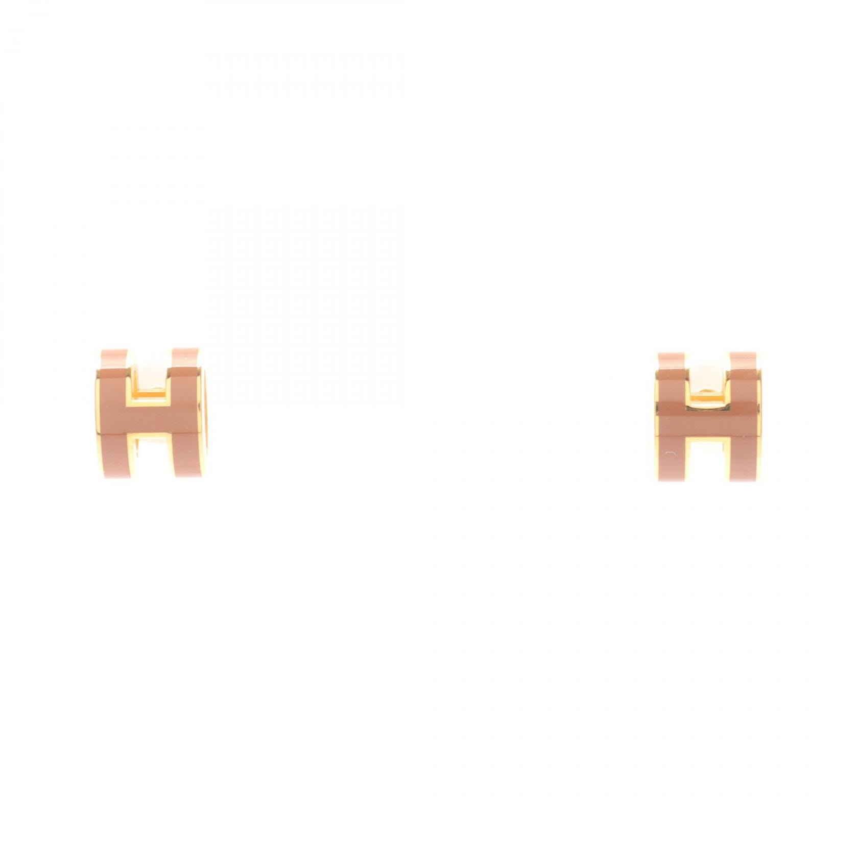 エルメス HERMES MINI POP H ミニポップアッシュ ピアス ジュエリー GP(ゴールドメッキ) ゴールド レディース ゴールド系 / ピンク系 【中古】