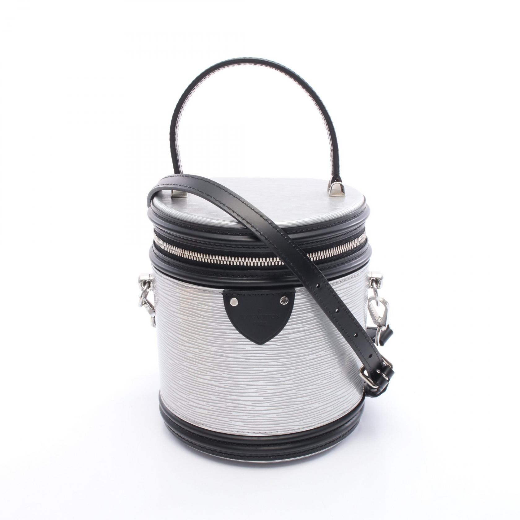 ルイ・ヴィトン LOUIS VUITTON カンヌ エピ ハンドバッグ バッグ レザー シルバー レディース シルバー系 / ブラック系 M55316 【中古】