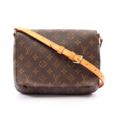 ルイ・ヴィトン LOUIS VUITTON ミュゼットタンゴ ショートストラップ モノグラム ショルダーバッグ バッグ PVCコーティングキャンバス レザー モノグラム レディース ブラウン系 M51257 【中古】
