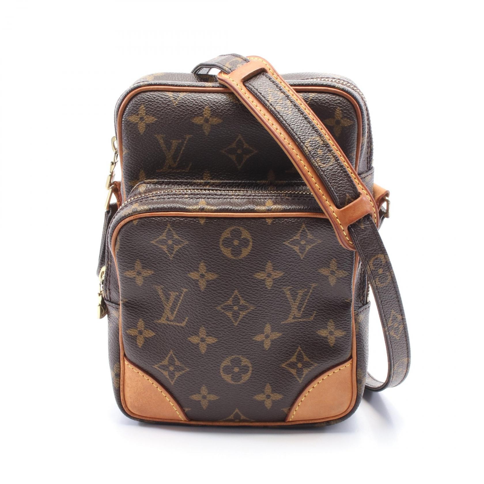 ルイ・ヴィトン LOUIS VUITTON アマゾン ショルダーバッグ バッグ PVCコーティングキャンバス レザー モノグラム レディース ブラウン系 M45236 【中古】