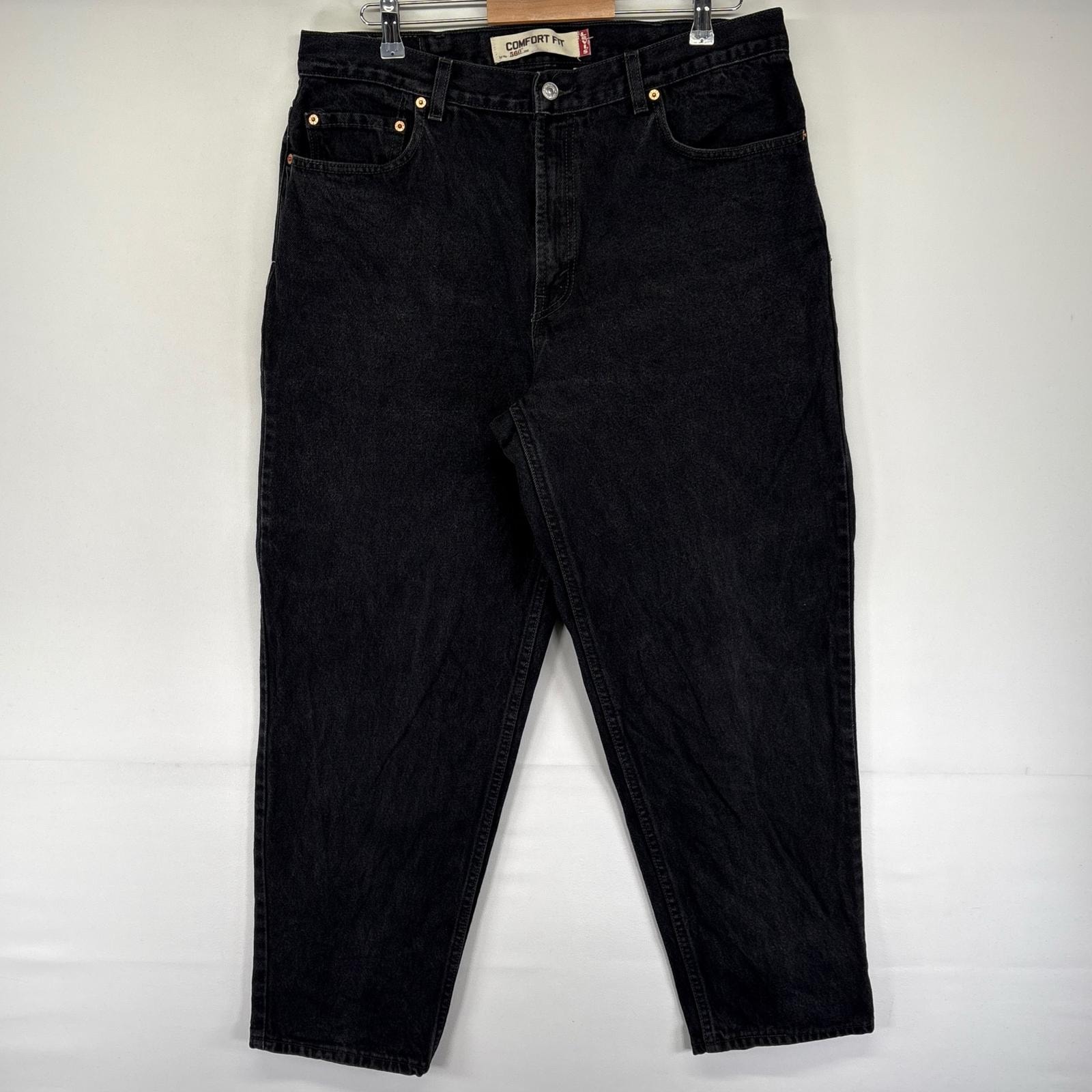 古着 リーバイス Levi's デニム パンツ 560 テーパード バギー ジーンズ ジーパン ジッパーフライ W38 L30  ブラック系 メンズ