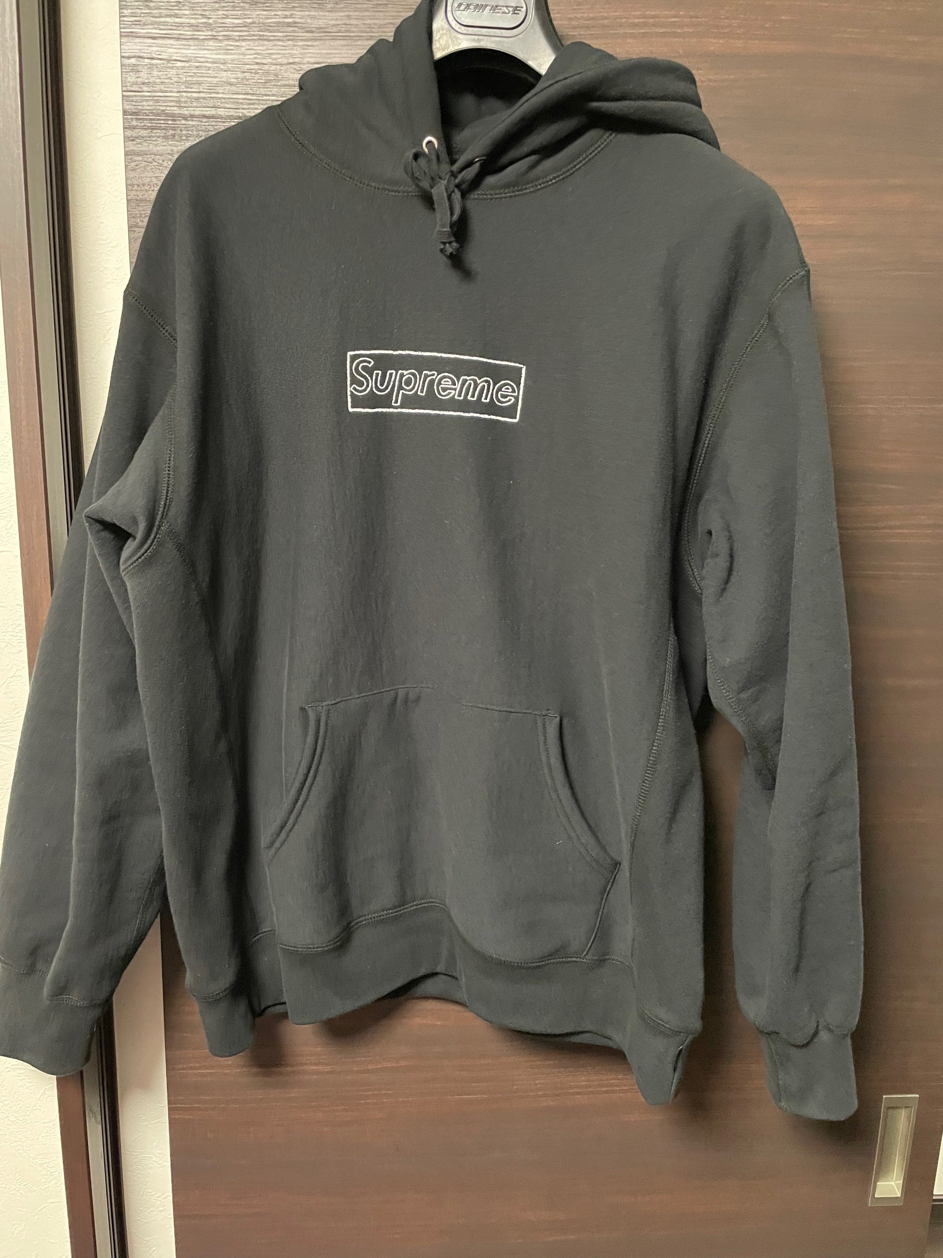 Supreme KAWS Chalk Logo Hooded Sweatshirt "Black"(2021)
