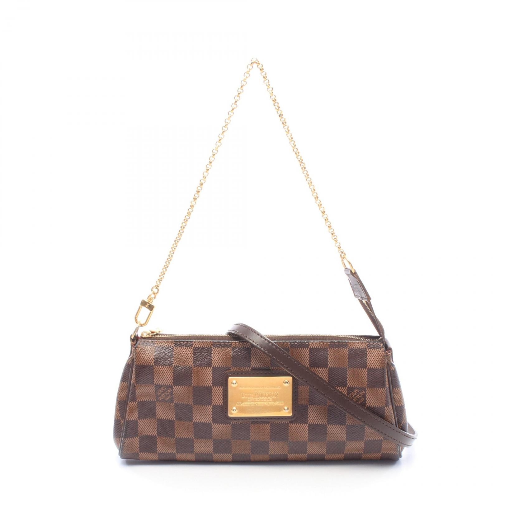 ルイ・ヴィトン LOUIS VUITTON エヴァ ダミエエベヌ 2WAY ハンドバッグ バッグ PVCコーティングキャンバス レザー ダミエ エベヌ レディース ブラウン系 N55213 【中古】