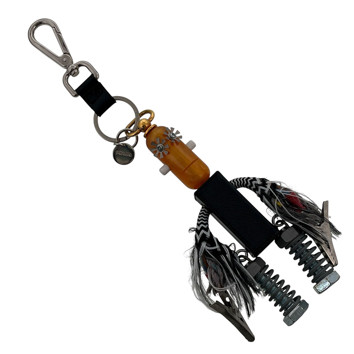 D (傷や汚れあり)】PRADA プラダ ロボット キーリング キーホルダー