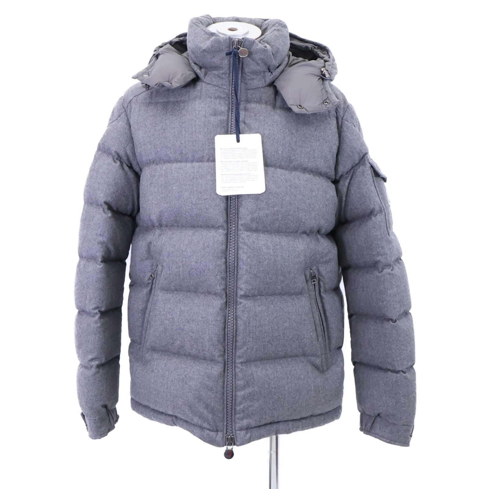 モンクレール 【新品同様】MONTGENEVRE モンジュネーブル ウール フード付ダウンジャケット 4