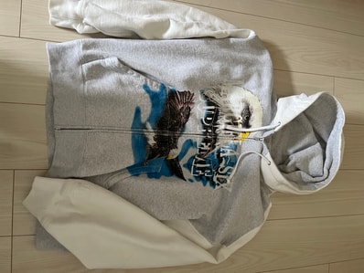 Supreme x MM6 Maison Margiela Eagle Zip Up Hooded Sweatshirt "Ash Grey"