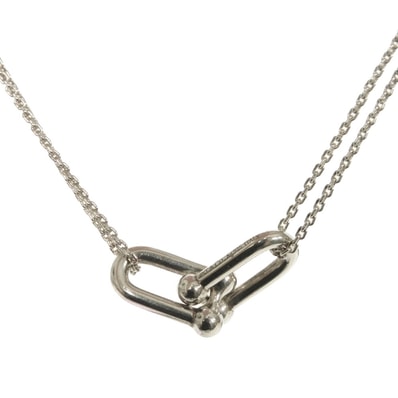 TIFFANY&Co. ティファニー ハードウェア ラージ ダブルリンク 現行 T&Co. スターリングシルバー Ag925 シルバー ネックレス