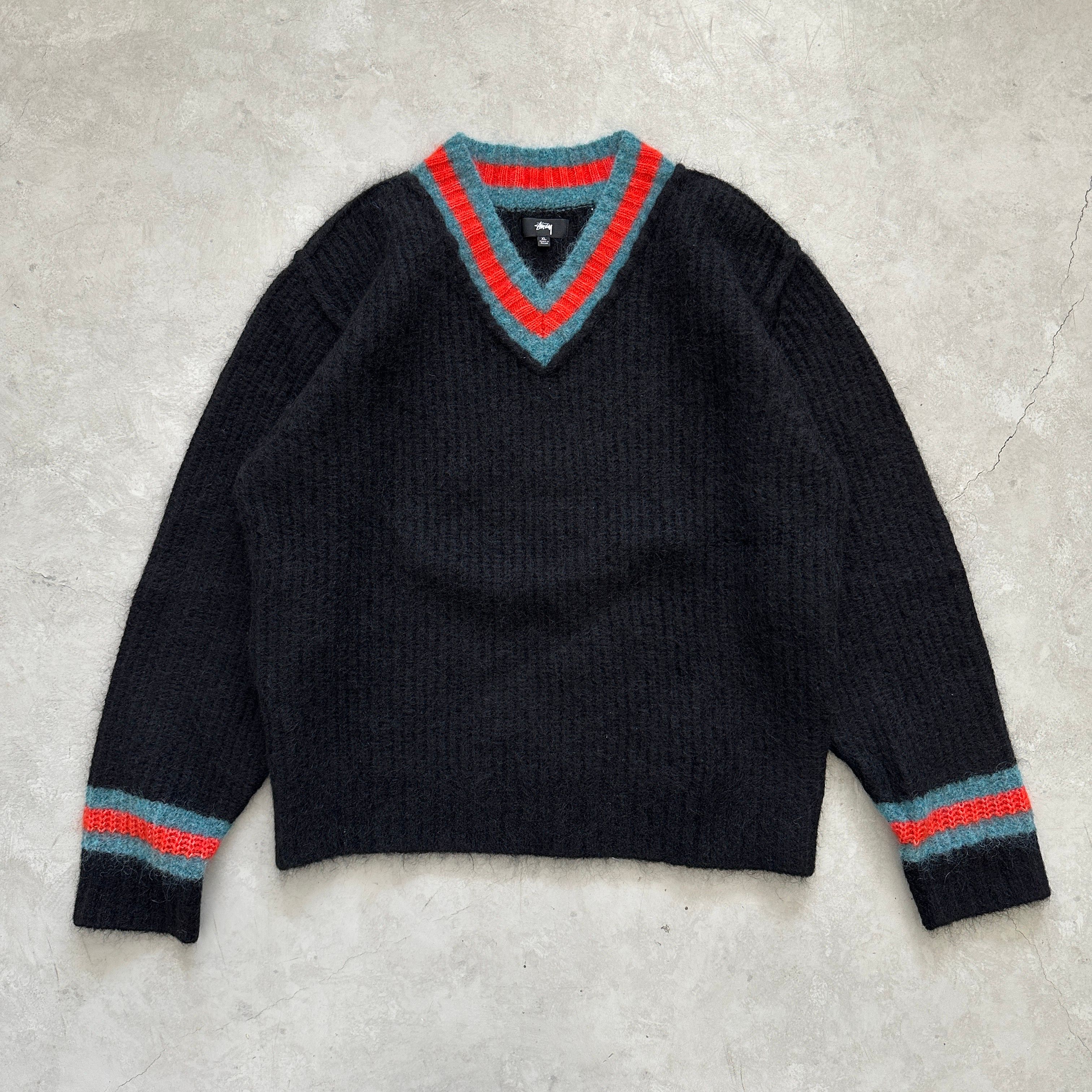 Stussy Mohair Tennis Sweater "Black"