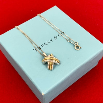 TIFFANY&Co. ティファニー シグネチャー ネックレス シルバー925 K18イエローゴールド ネックレス シルバー
28811