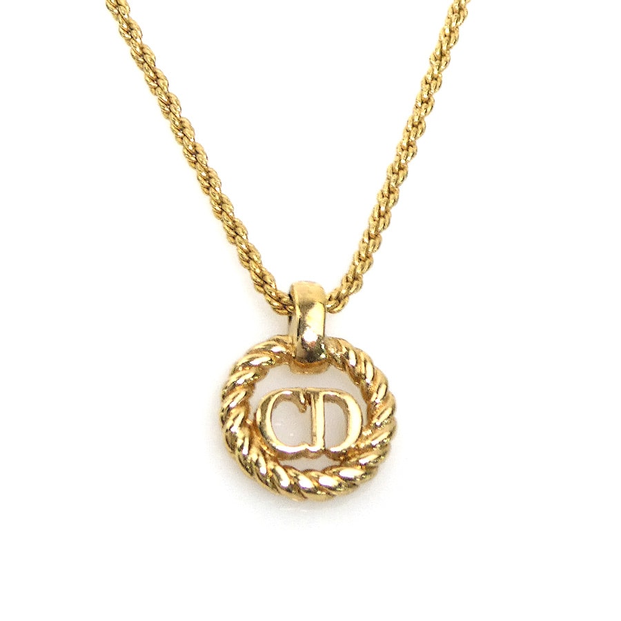 クリスチャンディオール Christian Dior ネックレス メタル ゴールド レディース【中古】 h32156
