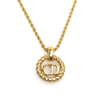 クリスチャンディオール Christian Dior ネックレス メタル ゴールド レディース【中古】 h32156