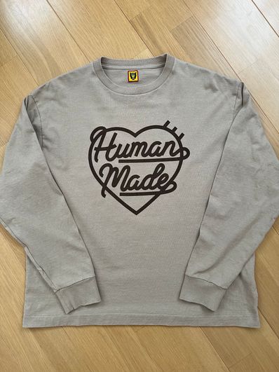 HUMAN MADE HEART L/S T-SHIRT "Beige"