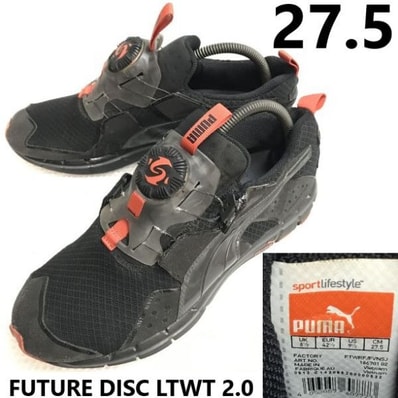 プーマ/PUMA★FUTURE DISC LTWT 2.0/ダイヤル式/スニーカー【27.5/UK8.5/黒/black】ランニングシューズ/sneakers/Shoes/trainers◆UE-096