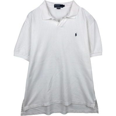 古着 ラルフローレン Ralph Lauren POLO by Ralph Lauren スキッパー 半袖 ストライプ ポロシャツ メンズXL相当/eaa635198