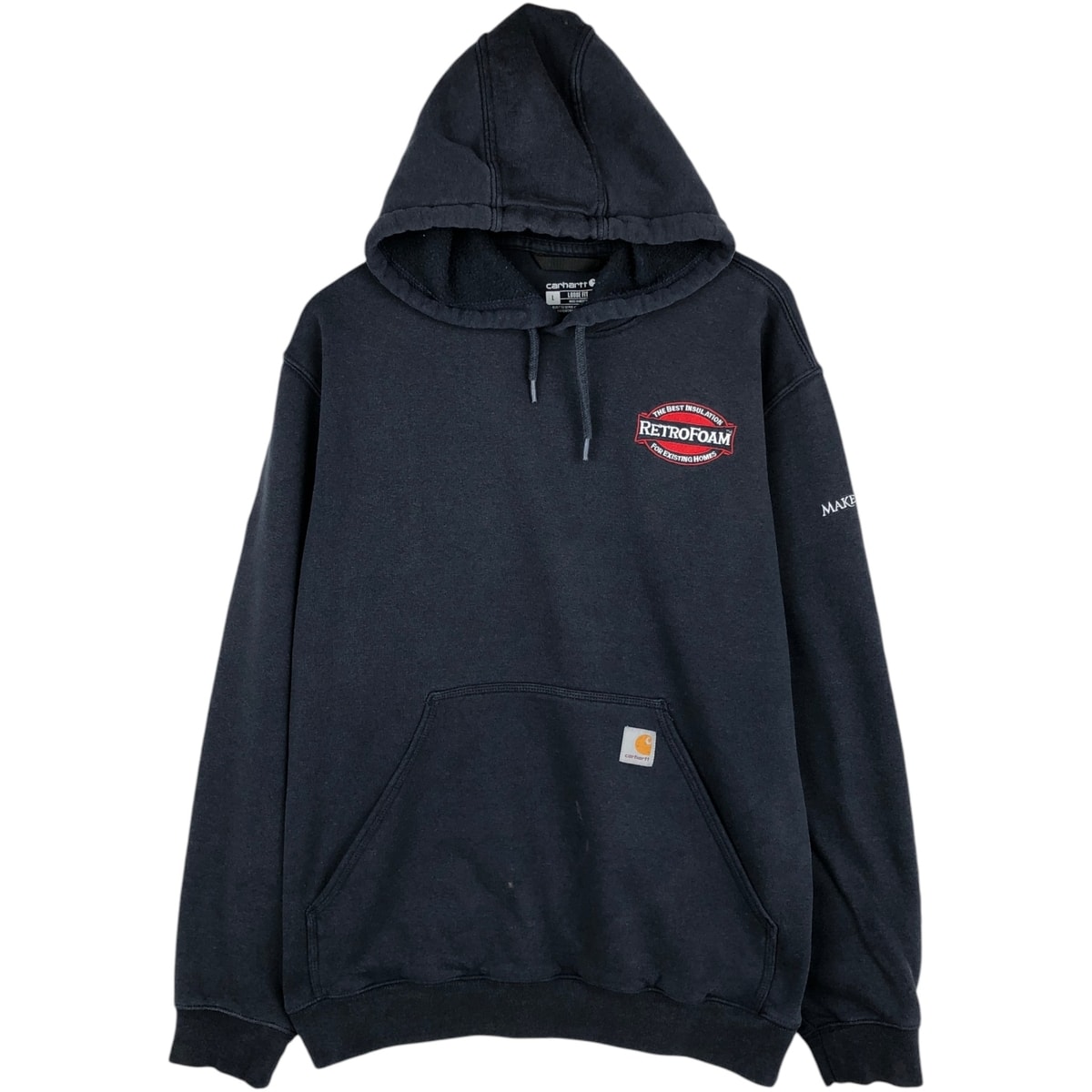 古着 カーハート Carhartt Loose Fit RETROFOAM アドバタイジング スウェットプルオーバーパーカー メンズL相当/eaa635481