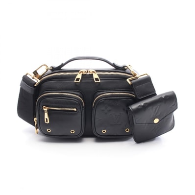 ルイ・ヴィトン LOUIS VUITTON ユーティリティ クロスボディ ショルダーバッグ バッグ レザー ノワール レディース ブラック系 M80450 【中古】