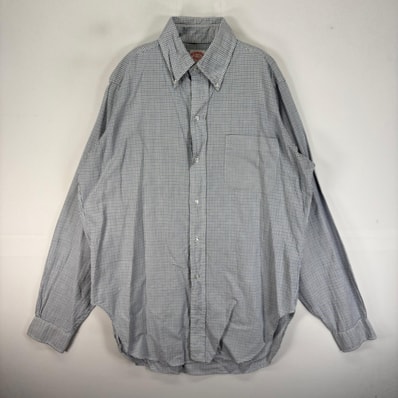 古着 50's~60's/50年代~60年代 ヴィンテージ ブルックスブラザーズ Brooks Brothers 長袖シャツ ボタンダウン 6ボタン M ブルー系 チェック メンズ