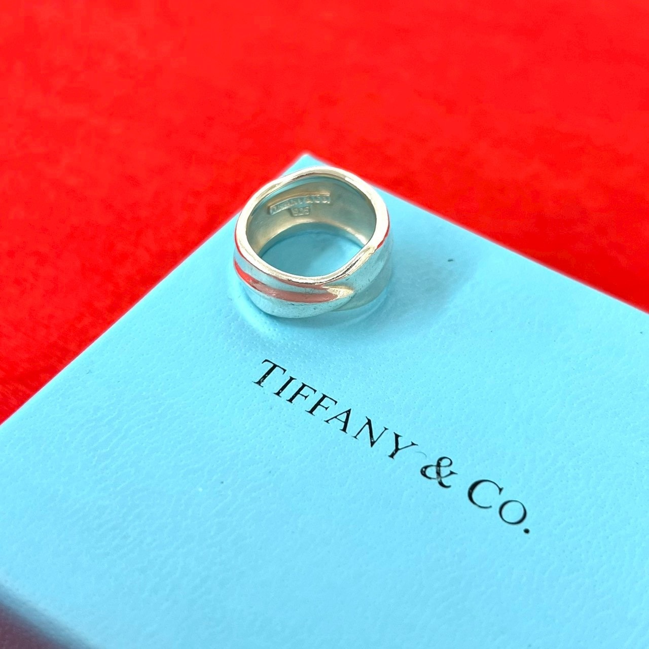 TIFFANY&Co. ティファニー ワイド リーフ リング シルバー925 リング・指輪 9.5号 シルバー
 31911