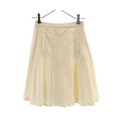 Emporio Armani エンポリオアルマーニ ミニ丈 プリーツスカート 36 アイボリー系