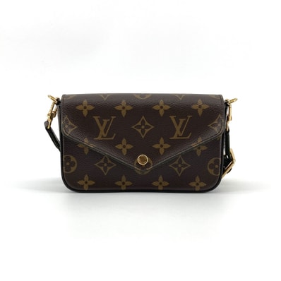 LOUIS VUITTON(ルイ・ヴィトン) ミュルティ ポシェット フェリシー カードホルダー付 レザー M80091 ショルダーバッグ ブラウン×カーキ
