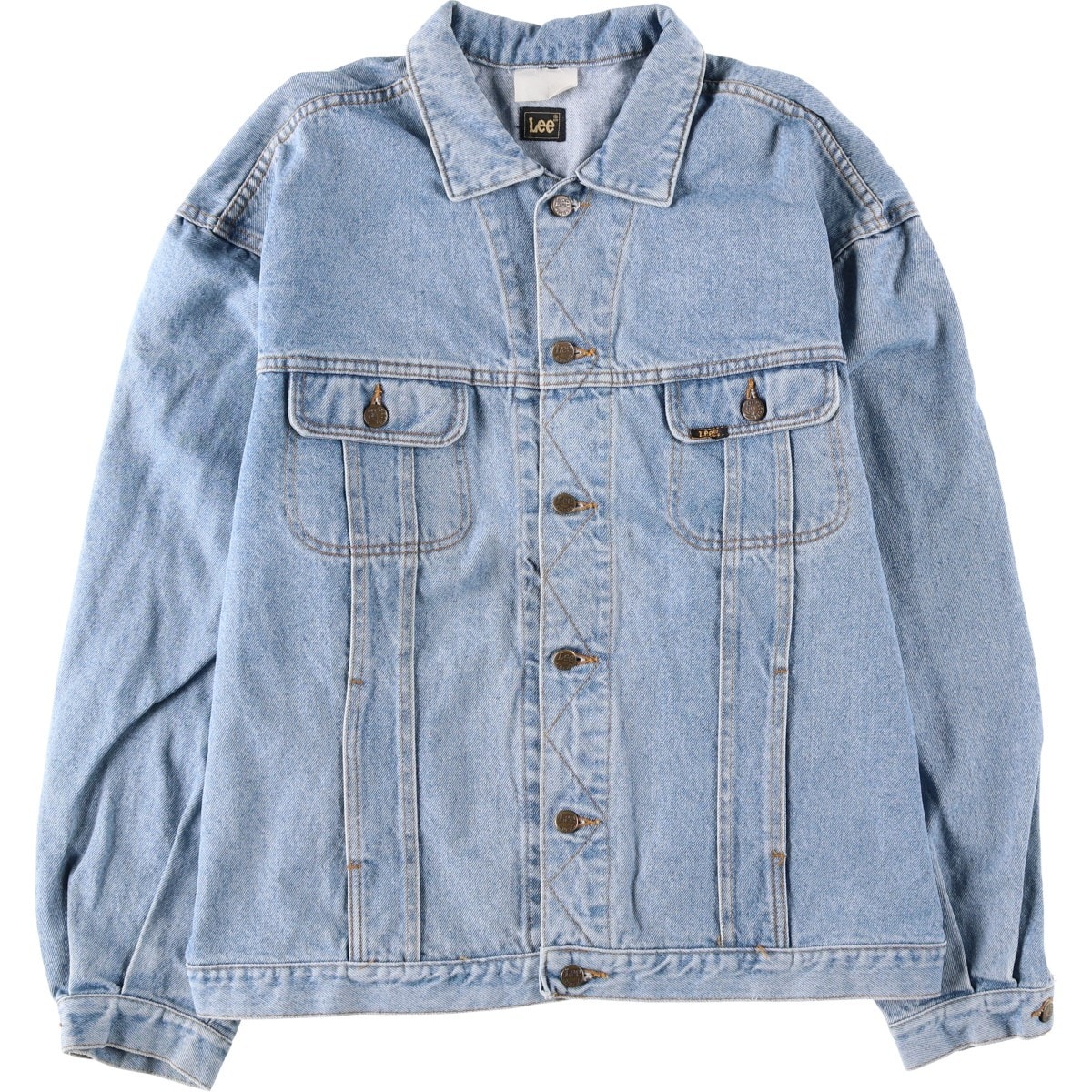 古着 リー Lee RIDERS ライダース デニムジャケット Gジャン メンズXL相当/eaa634666