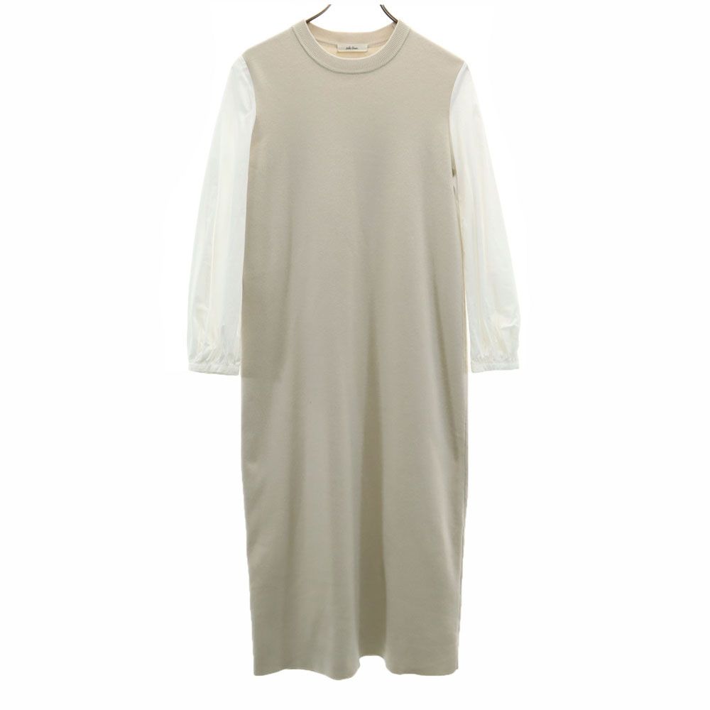 Mila Owen 長袖 ブラウス袖切替 ニット ロングワンピース