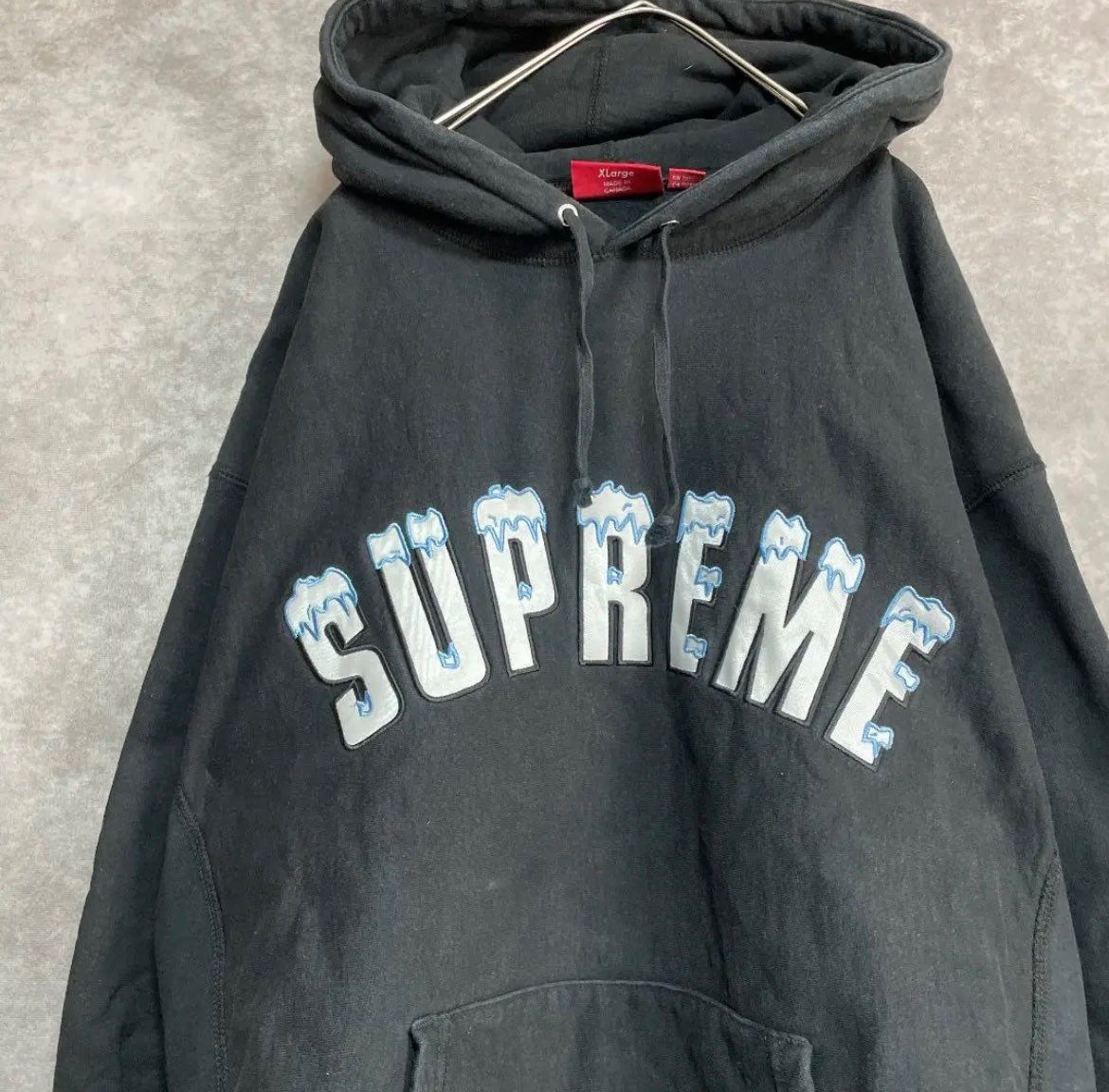 Supreme Icy Arc Hooded Sweatshirt "Black"