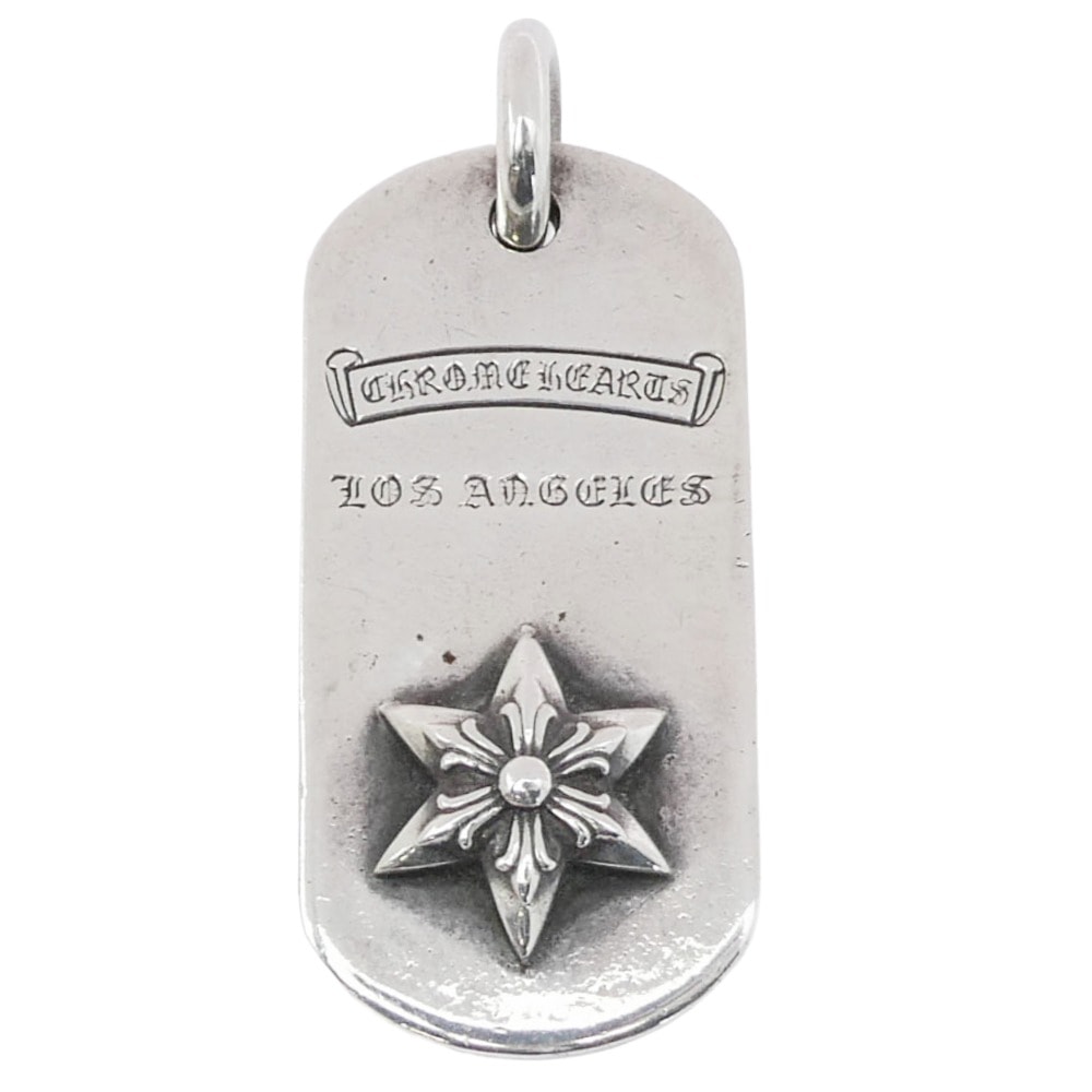 Chrome Hearts LA Raised Dog Tag Pendant "Silver"